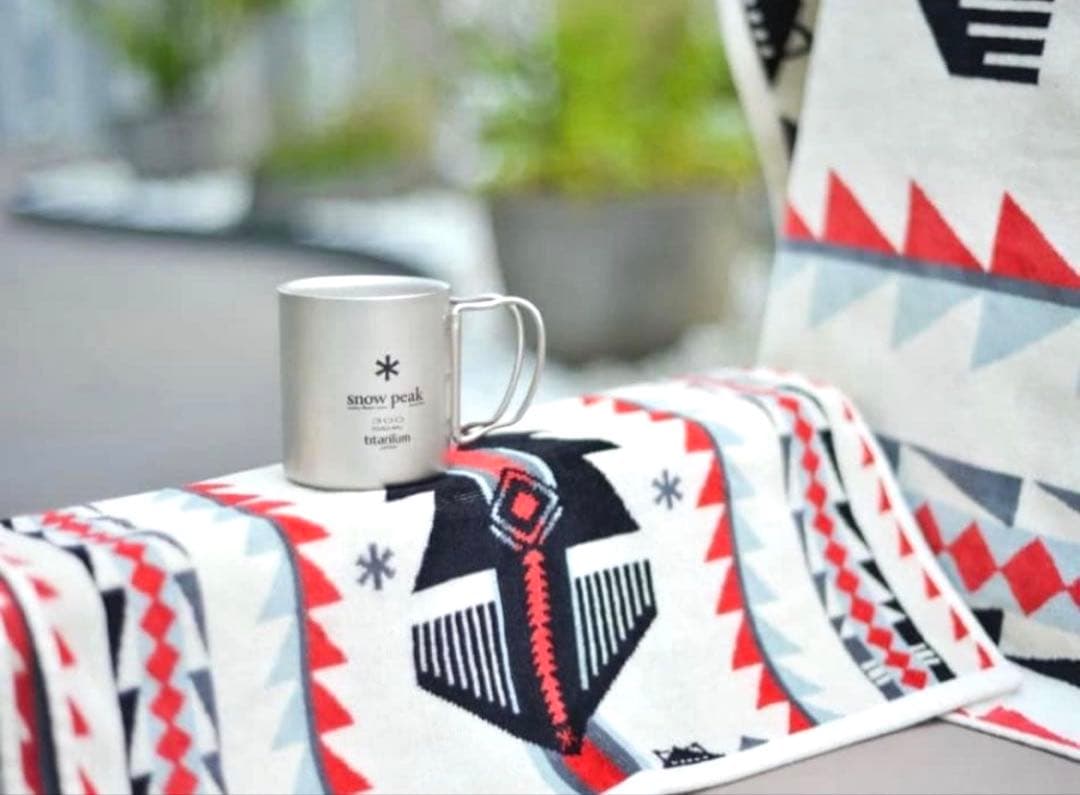 『大人気』タグ付きスノーピーク&ペンドルトン 大判ブランケット【ベージュ】セット