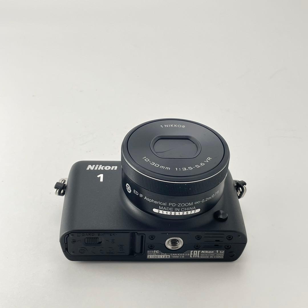【ショット数100・返品保証】Nikon1 S2 ブラック 標準レンズキット
