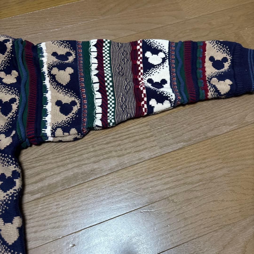 90s ミッキー　3Dニット　coogie クージー　ディズニー　セーター