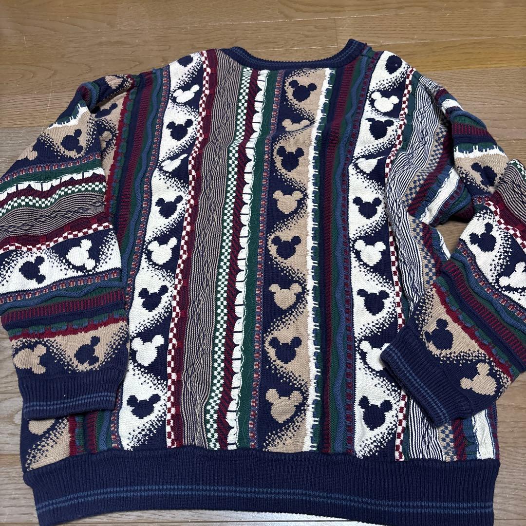 90s ミッキー　3Dニット　coogie クージー　ディズニー　セーター