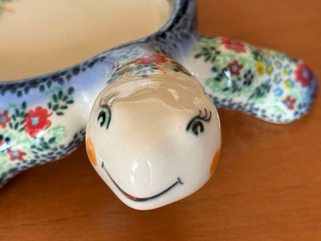 ポーランド陶器　ガリア社　カメの小物入れ