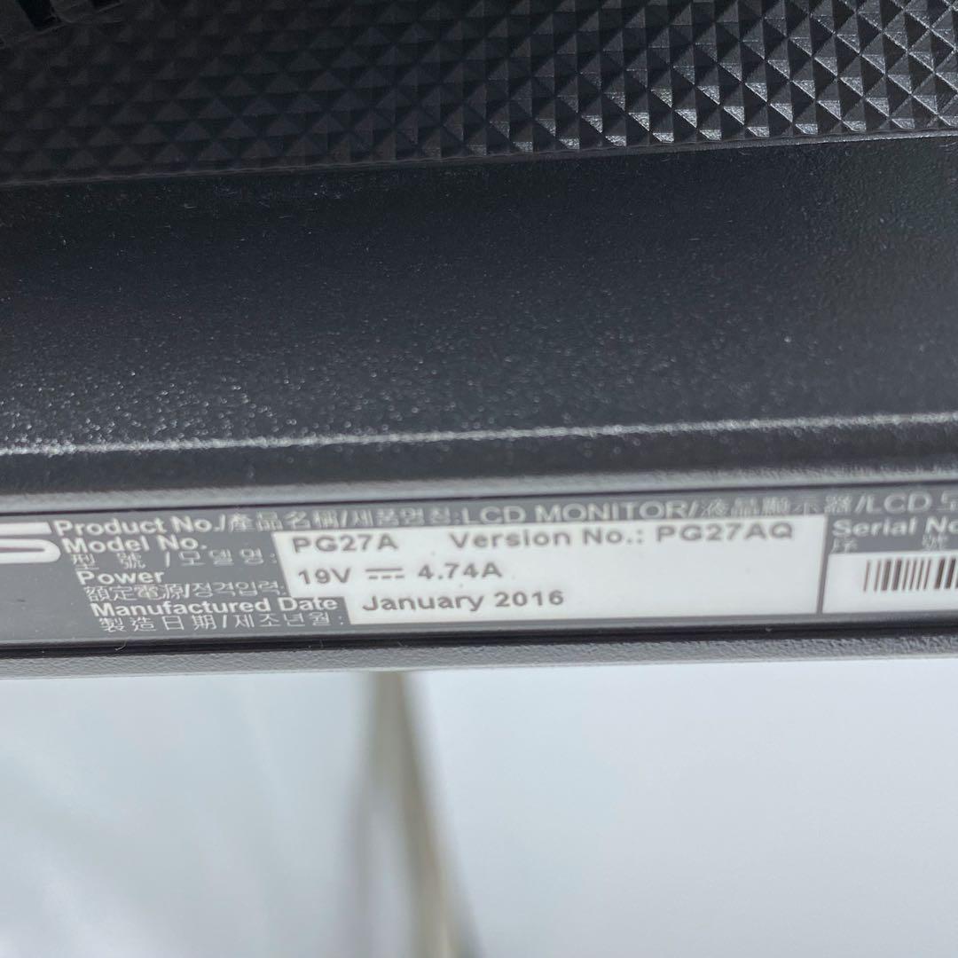 ASUS ROG Swift PG27AQ 27型4Kゲーミングモニター　美品