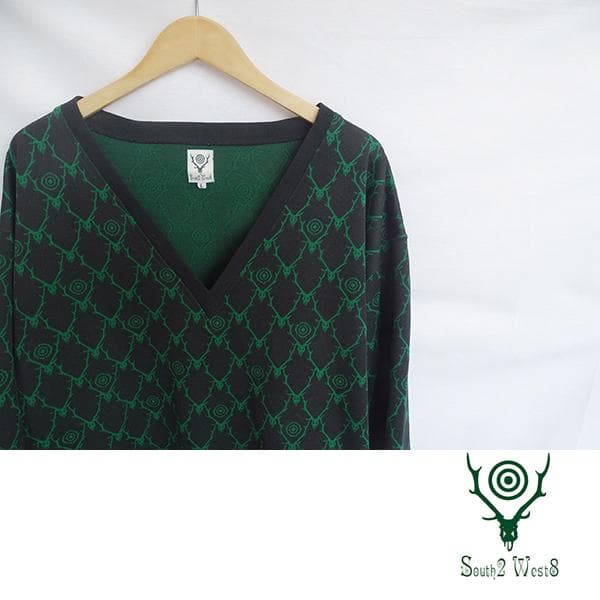 送料無料★美品★South2West8★サウスツーウエストエイト★Vネックシャツ