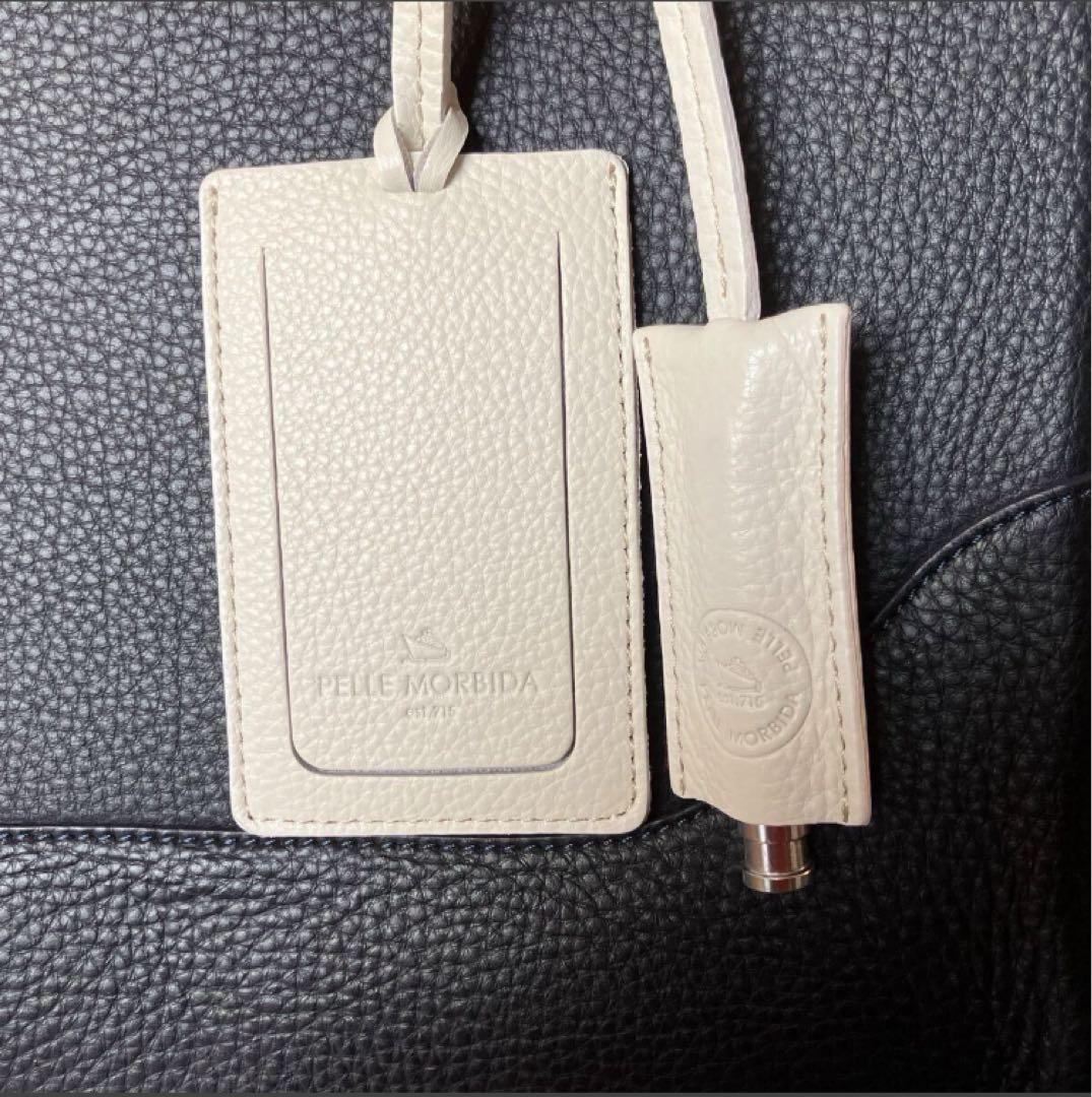 PELLE MORBIDA ビジネスバッグ ネイビー/オレンジ