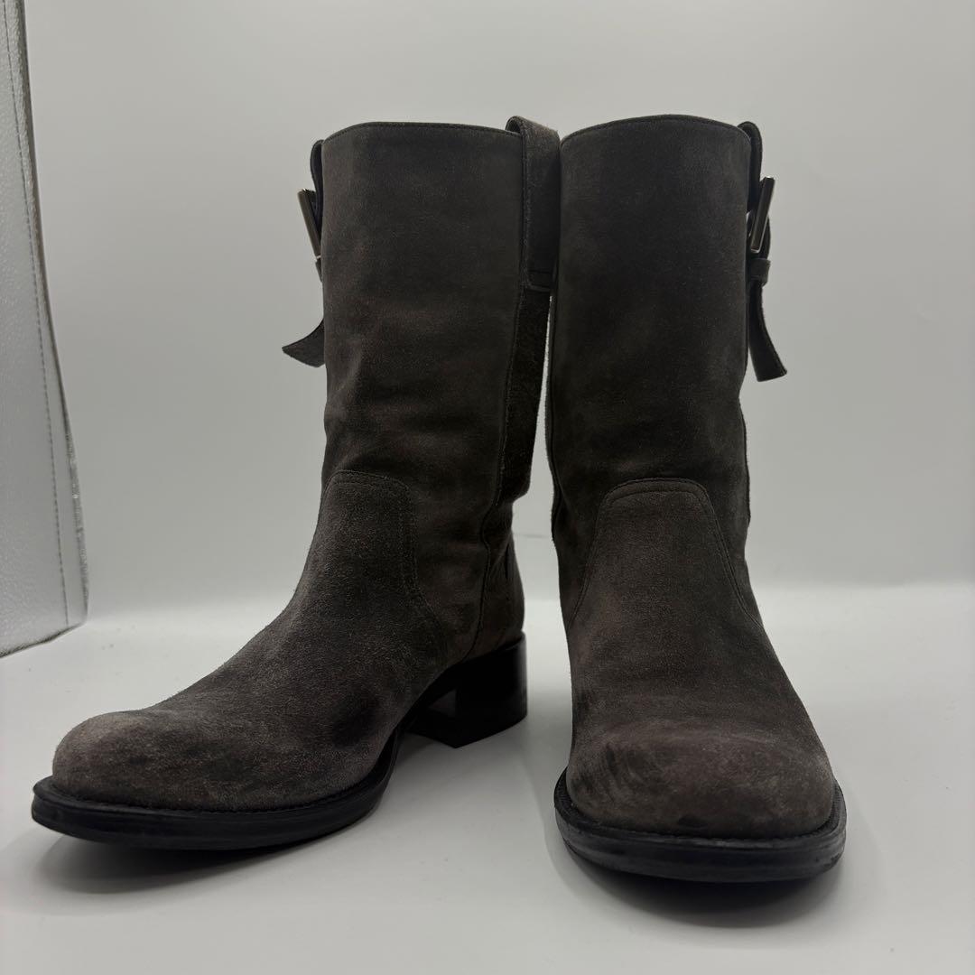 CHANEL シャネル スエード ミドルブーツ グレー 35.5（23cm）