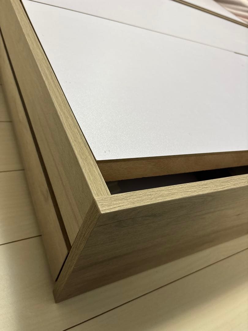 【引取、配送地域限定】RASIK ダブルベッドフレーム グレージュ