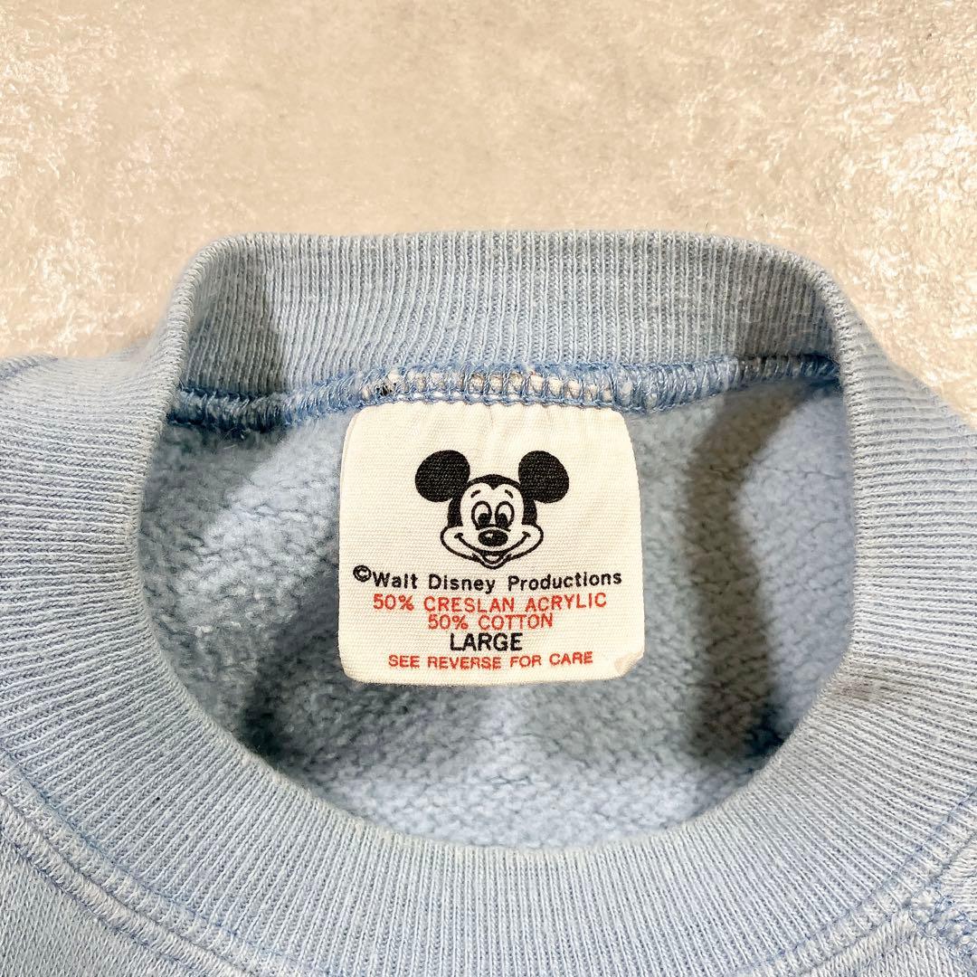 70s 80s USA製 Disney 白足ミッキー スウェット ヴィンテージ