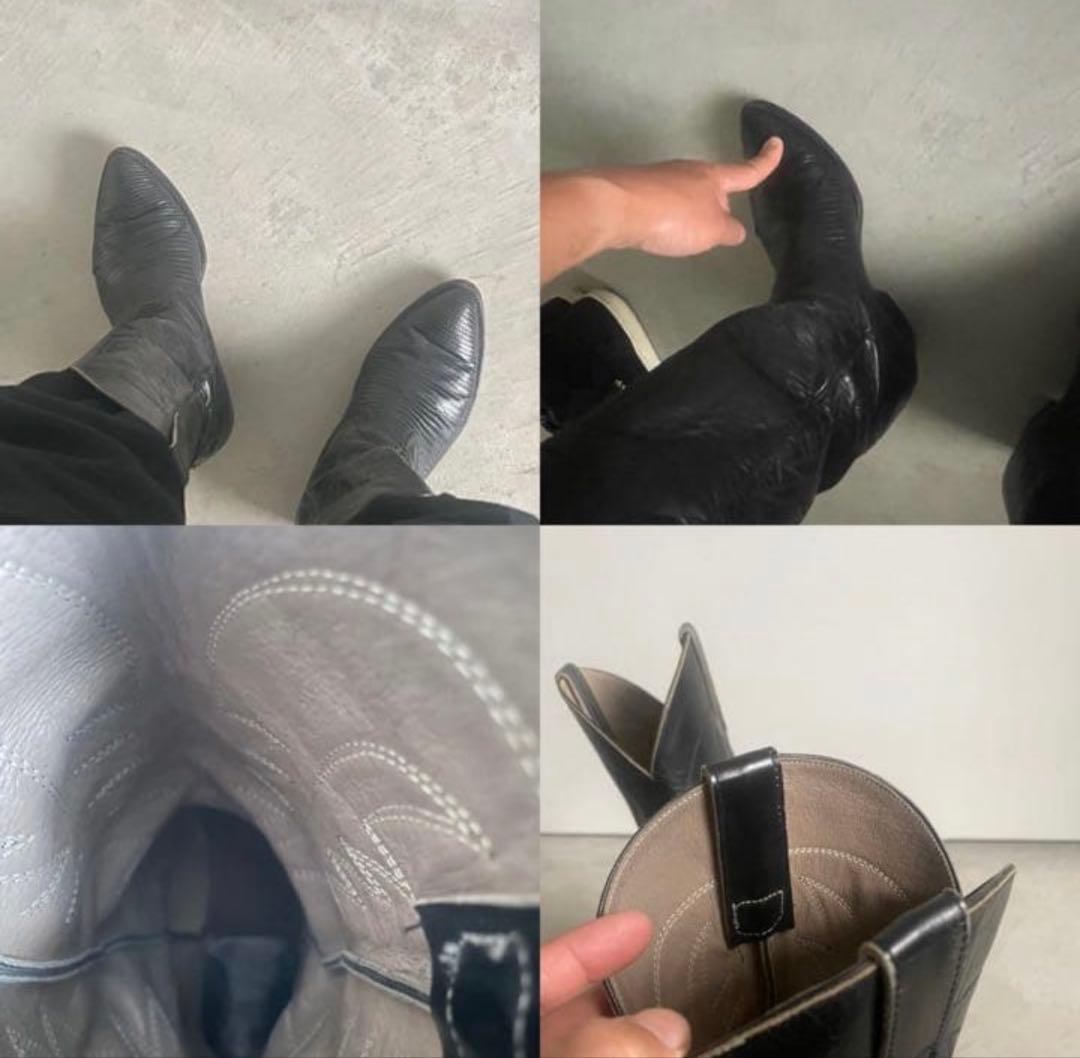 お*だ様 ウエスタンブーツ ブラック 黒 ブランド不明 26-28