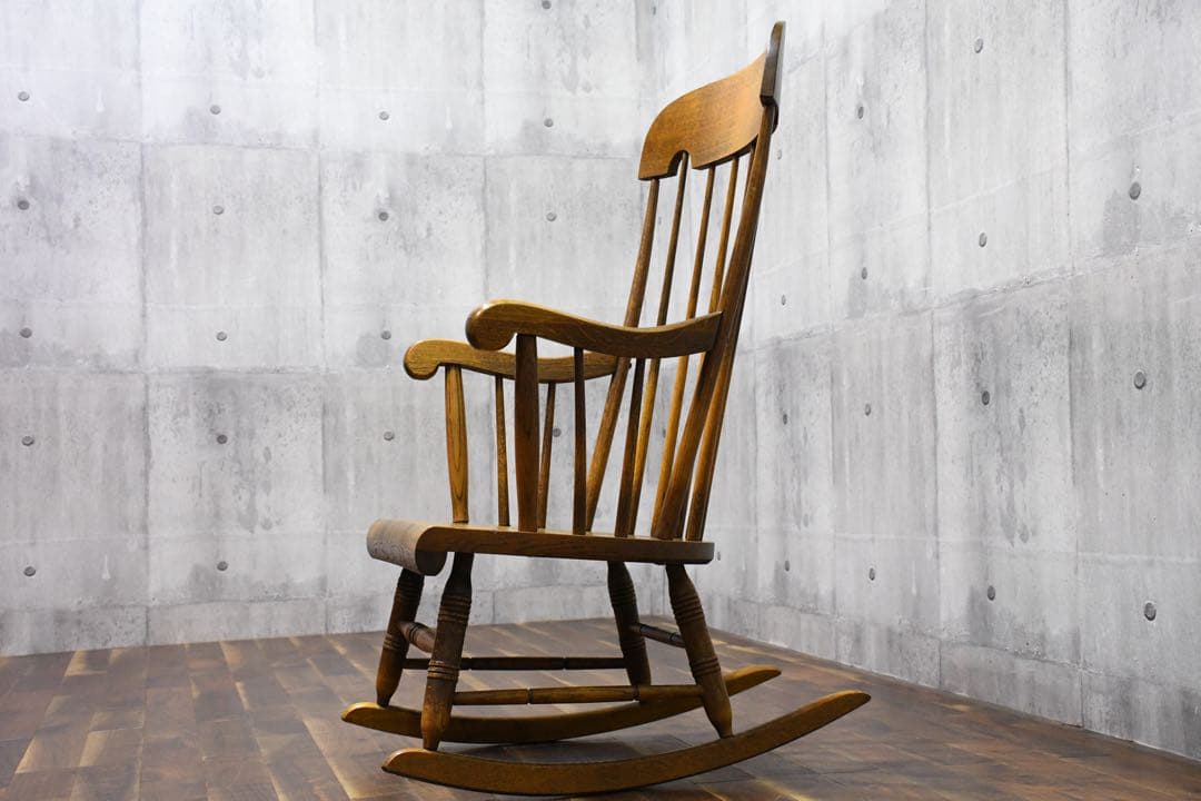 CCC38 ヴィンテージ 飛騨産業 ロッキングチェア オーク無垢材 揺り椅子