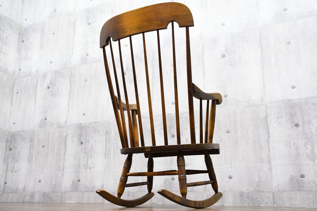 CCC38 ヴィンテージ 飛騨産業 ロッキングチェア オーク無垢材 揺り椅子