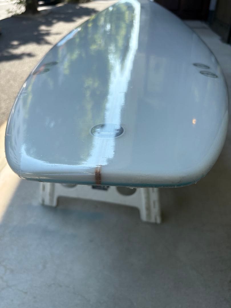 hiro3357 売約済みショートボード ホワイト・ブルー7.2f