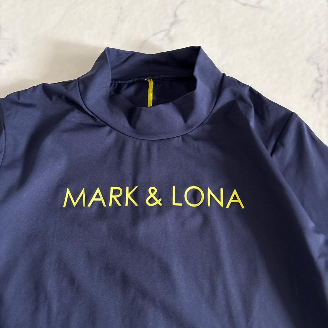マーク＆ロナ モックネック Tシャツ ゴルフウェア ネイビー 38