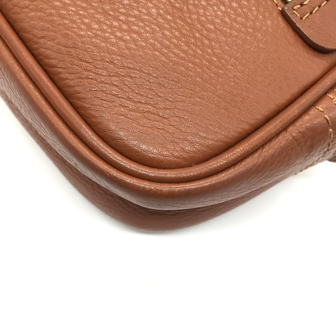 ラシット ショルダーバッグ カメラバッグ レザー ブラウン 茶色 複数ポケット