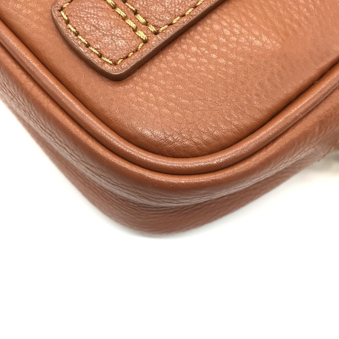 ラシット ショルダーバッグ カメラバッグ レザー ブラウン 茶色 複数ポケット