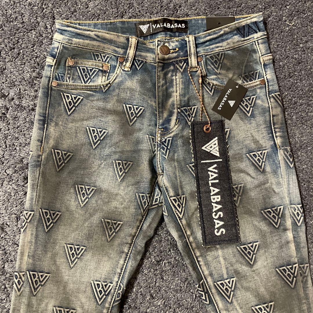 ‼️新作‼️VALABASAS バラバサス ロゴモノグラムスキニーフレアデニム 28
