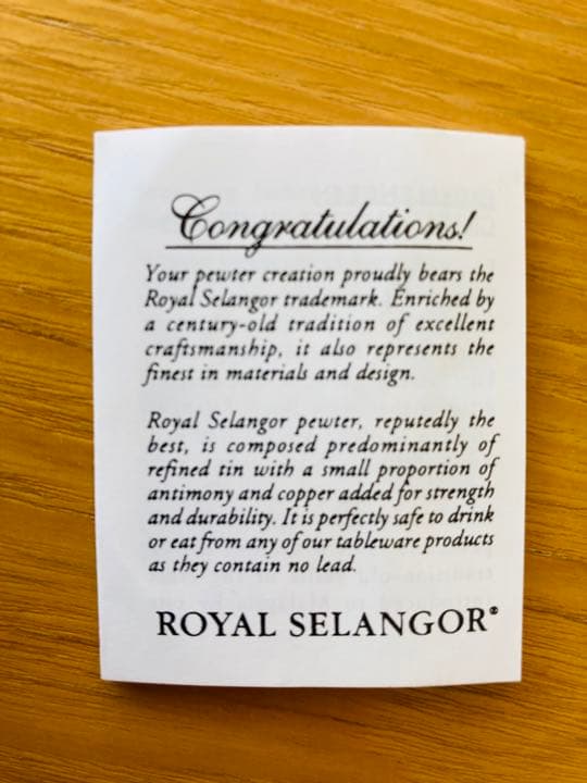 ピューター灰皿　 Selangor 製