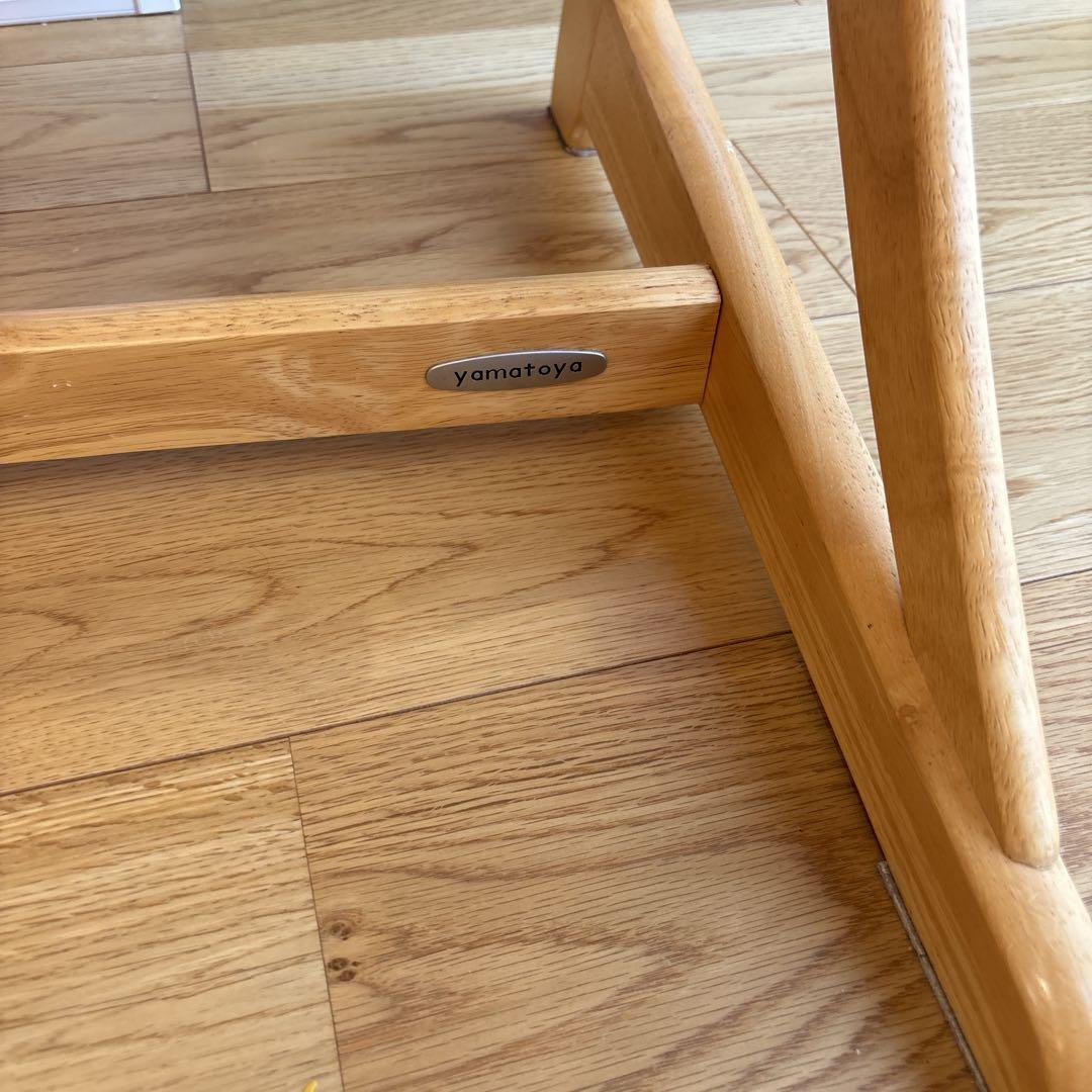 大和屋 すくすくチェアスリムフィット　ガード付 ナチュラル ハイチェア　ベルト付