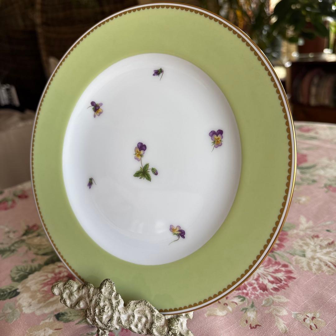 大倉陶園　色蒔きすみれ　プレート　箱あり