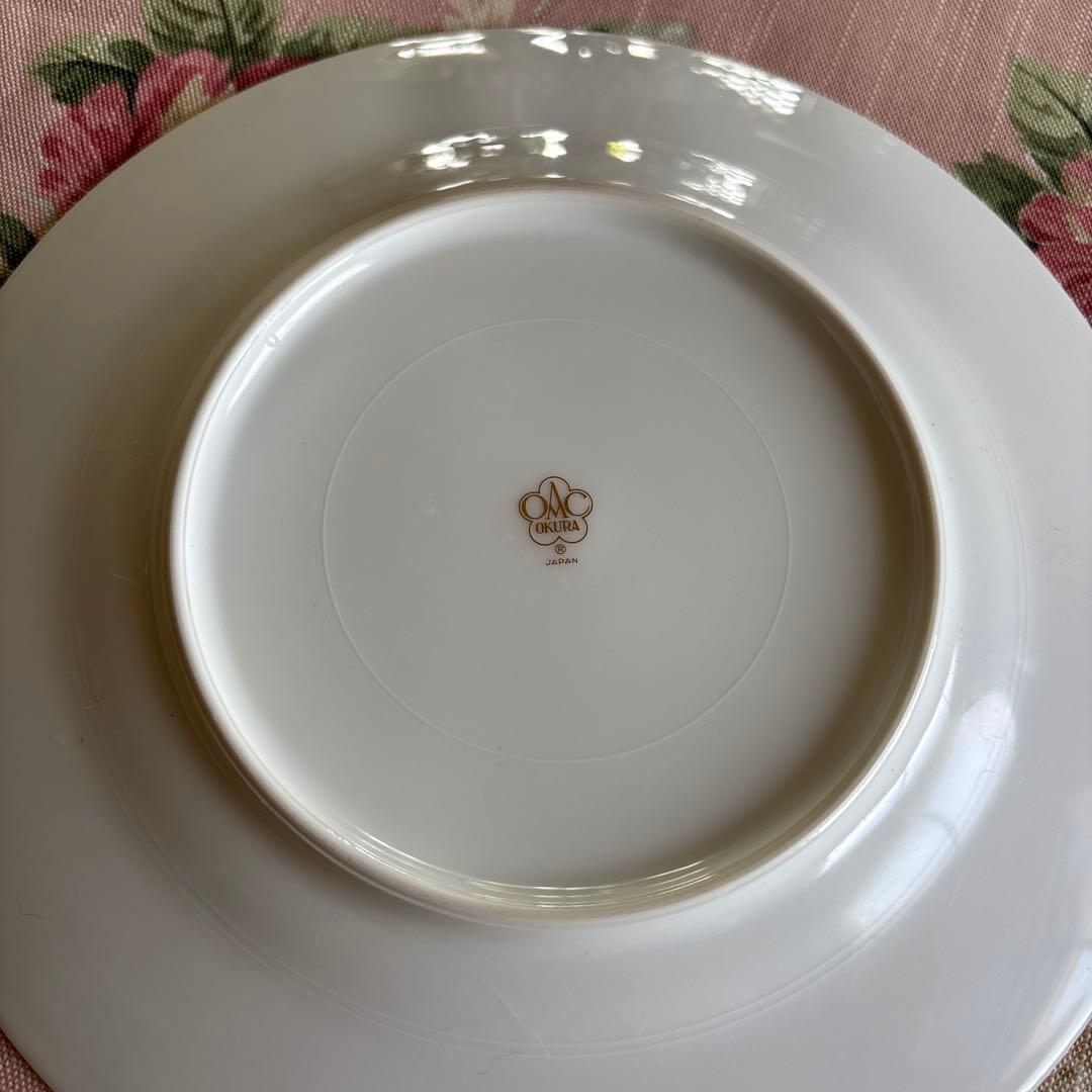 大倉陶園　色蒔きすみれ　プレート　箱あり