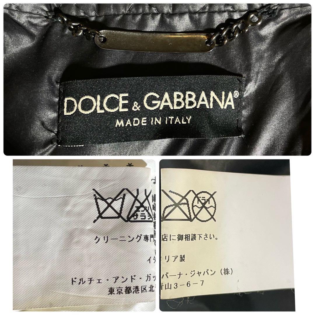 ①ドルチェ&ガッバーナ シングルライダース キルティング ブラック レディース