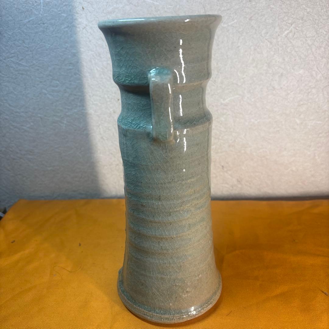 諏訪蘇山　 耳付 花入　 共箱