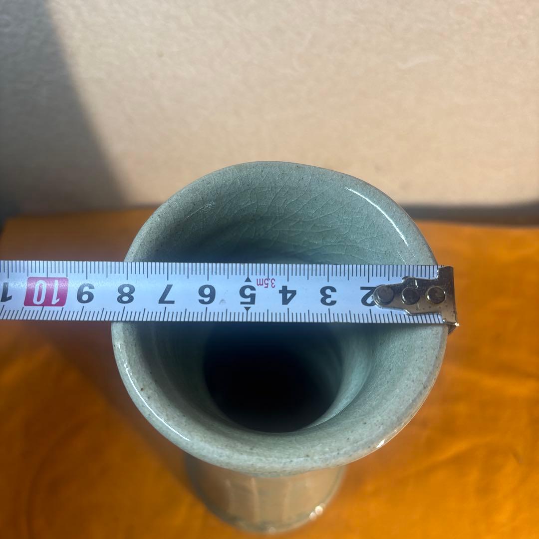 諏訪蘇山　 耳付 花入　 共箱