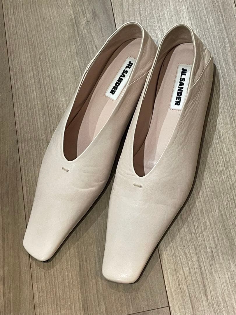 JIL SANDER ピンク フラットシューズ　38 サイズ