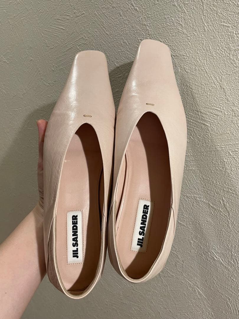 JIL SANDER ピンク フラットシューズ　38 サイズ