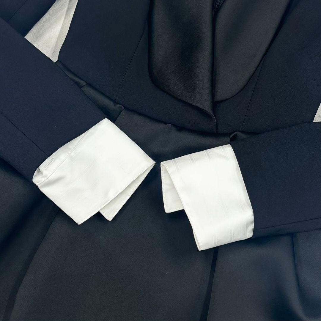 エリザベッタフランキ ミニ ドレス ブラック ミニフレア AB71047E2