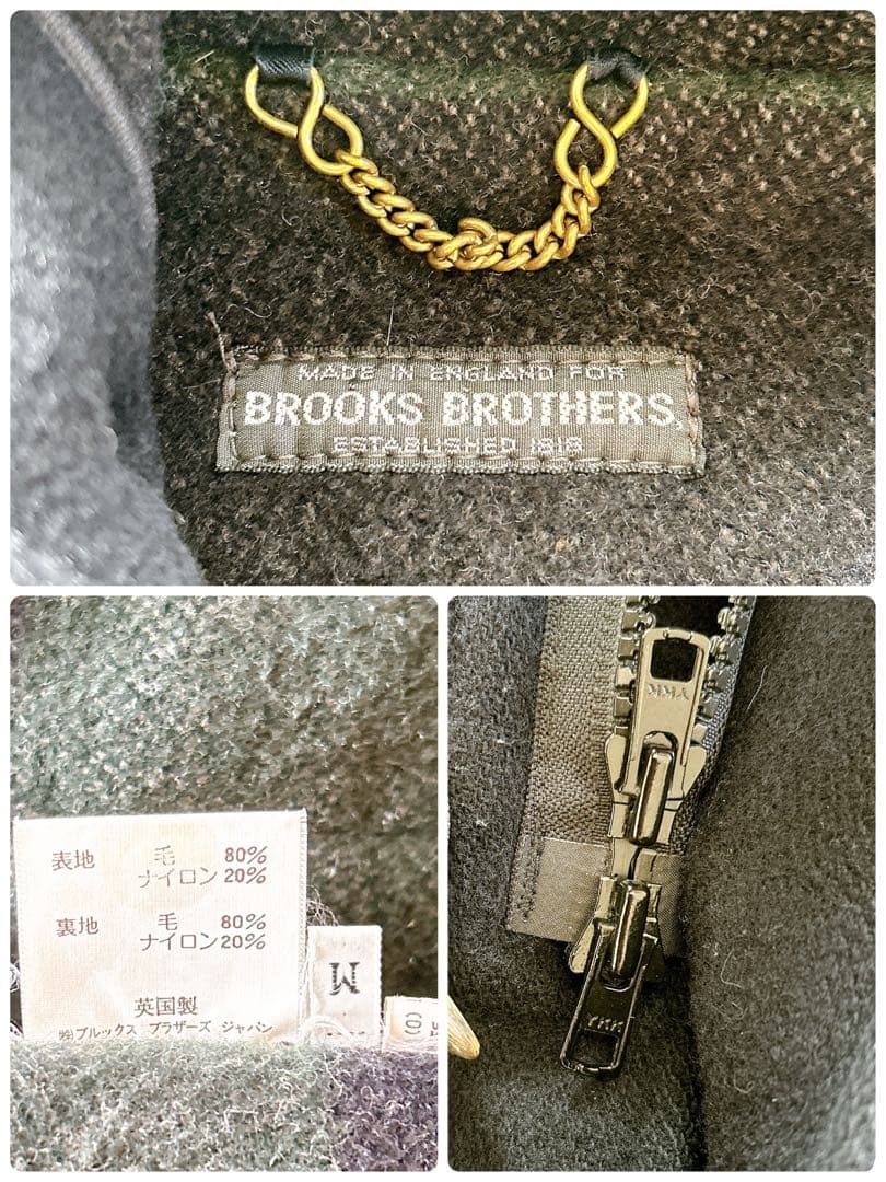 イギリス製　XL相当　ブルックスブラザーズ　ダッフルコート　ネイビー