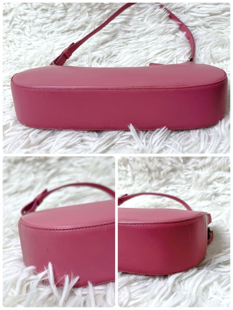 バッグ COACH Pink Leather Y2K Hobo Half Moon