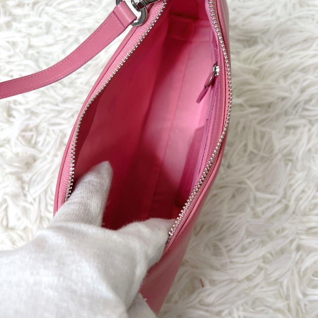 バッグ COACH Pink Leather Y2K Hobo Half Moon
