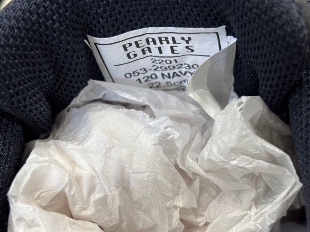 PEARLY GATES ネイビー ゴルフシューズ 22.5センチ 新品