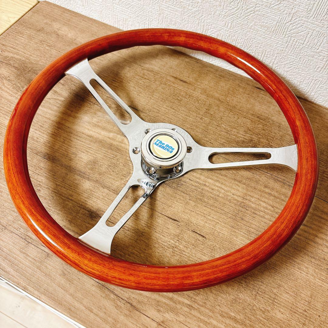 ウッドハンドル　ウッドステアリング　38cm アメリカン　USDM 旧車　など
