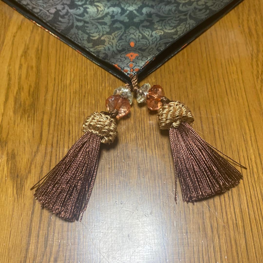 table runner 「花更紗」帯リメイク　正絹　西陣織　長尺