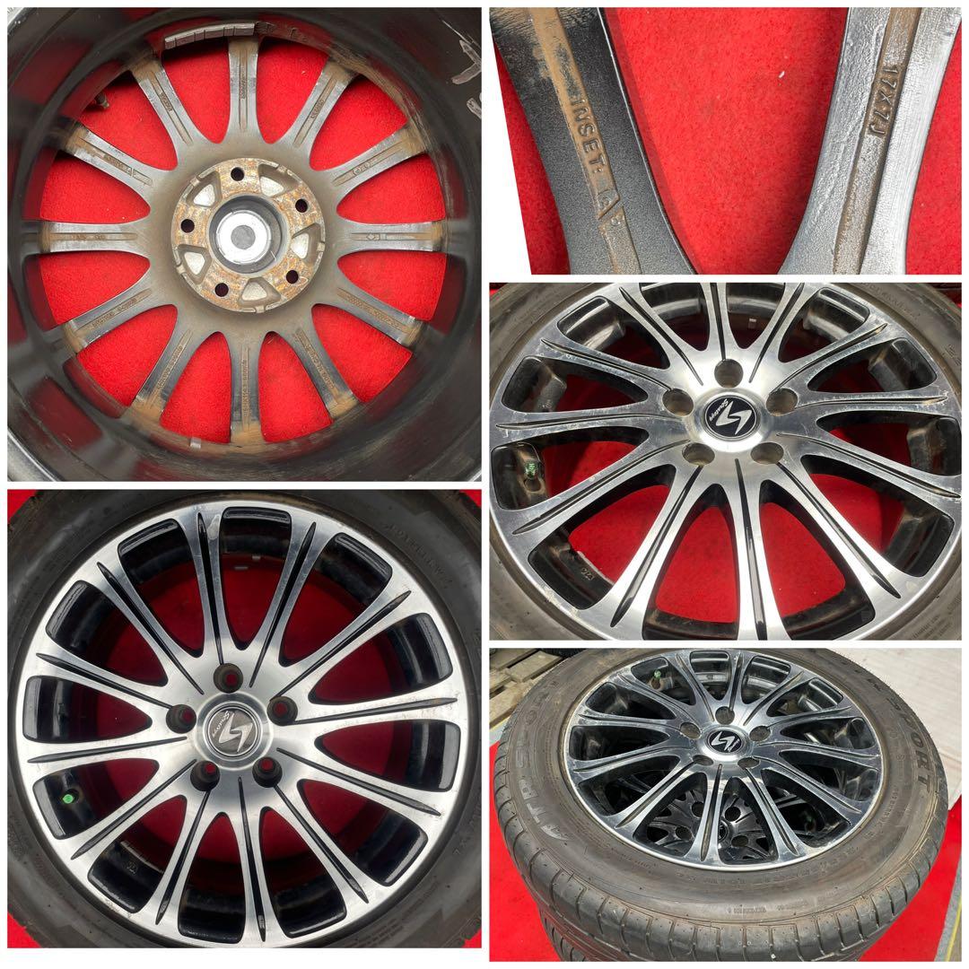 バリ溝。STRATEGYストラテジー17インチ×7J＋38　PCD114.3/5