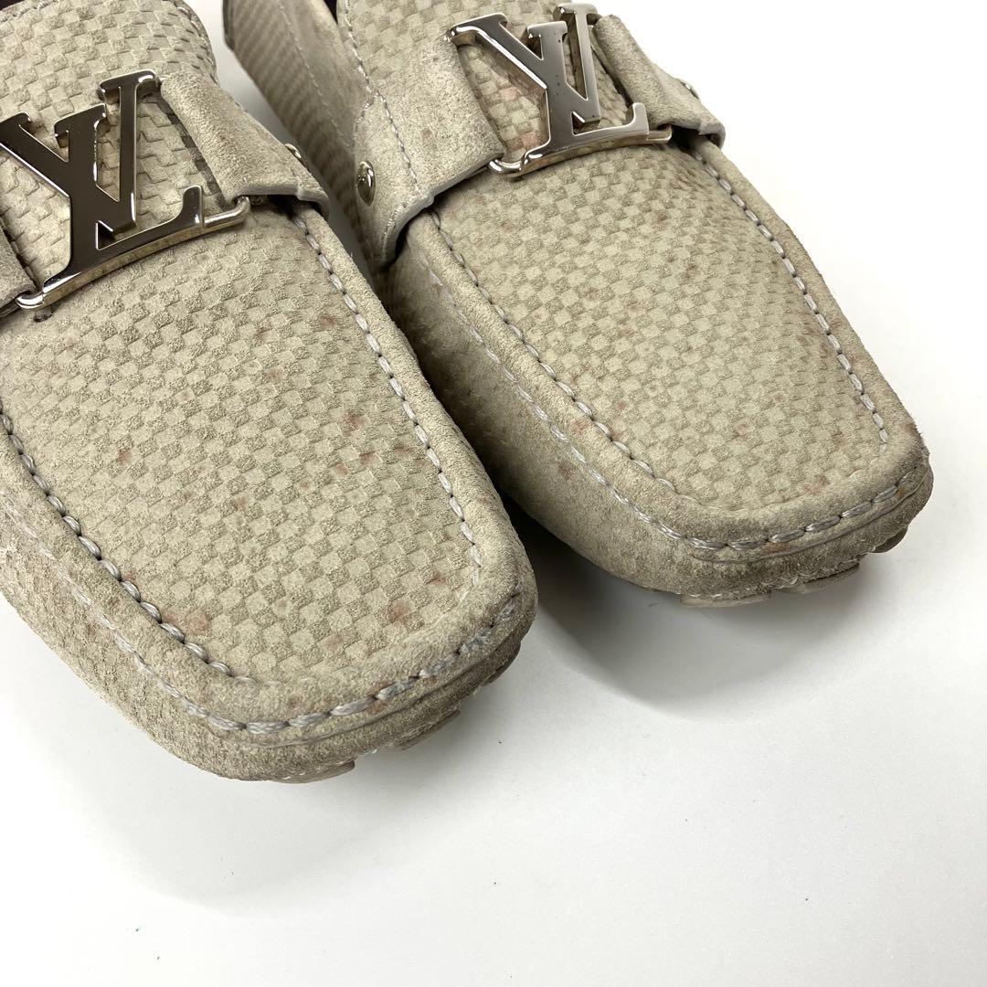 ルイヴィトン　モンテカルロ　ドライビングシューズ　LVロゴ ダミエ柄　27cm