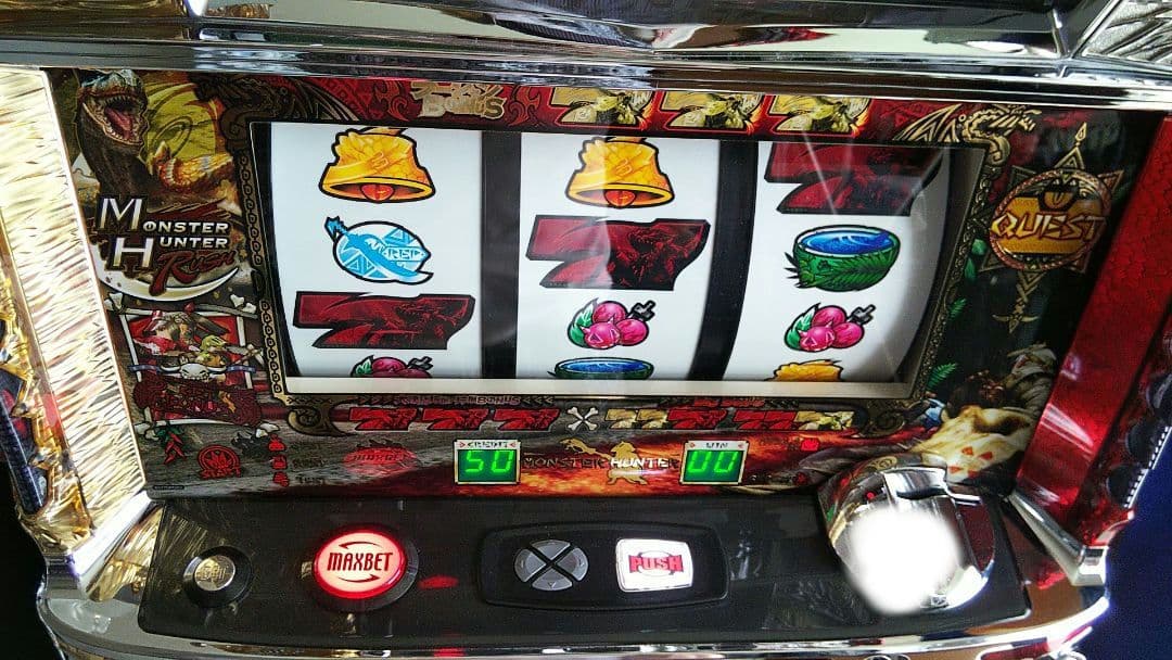 パチスロ実機 モンスターハンター 白ロム リールLED仕様