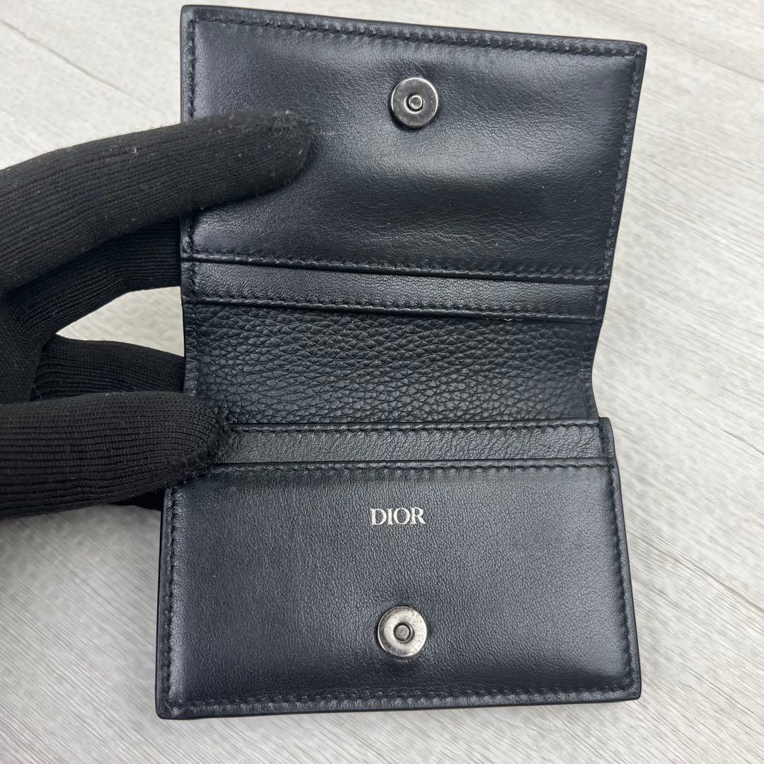 美品✨ ディオール 名刺入れ ビジネスカードホルダー ロゴ金具 ブラック