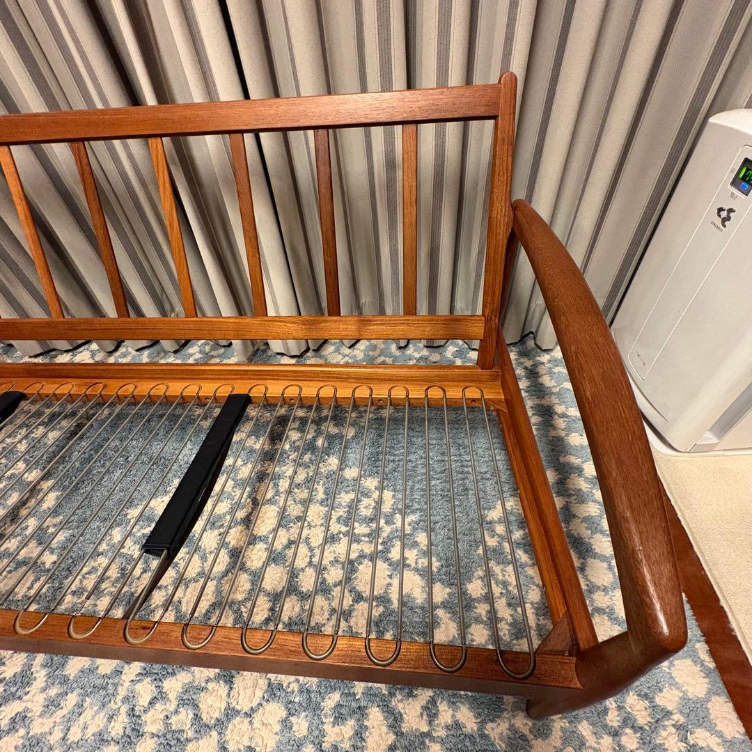 ペーパーナイフソファ　カイ クリスチャンセン　3人掛け　チーク材　宮崎椅子製作所