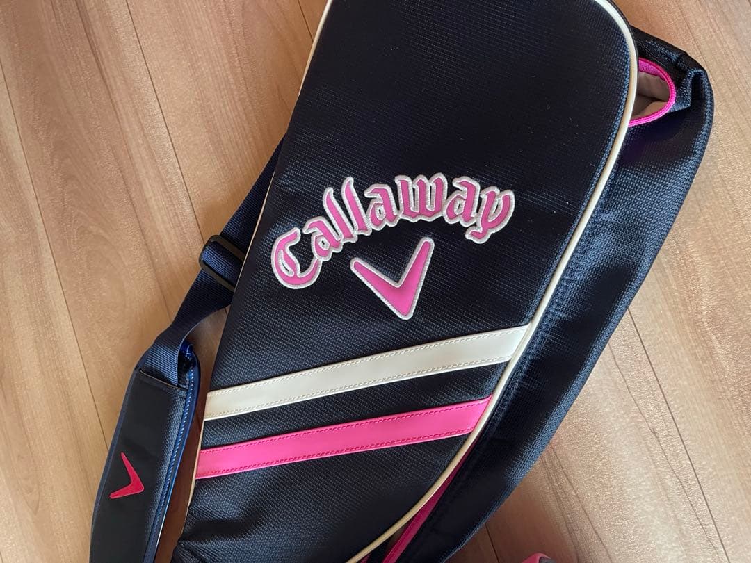 【今だけ価格】Callaway ゴルフバッグ ネイビー ピンク＆ゴルフシューズ