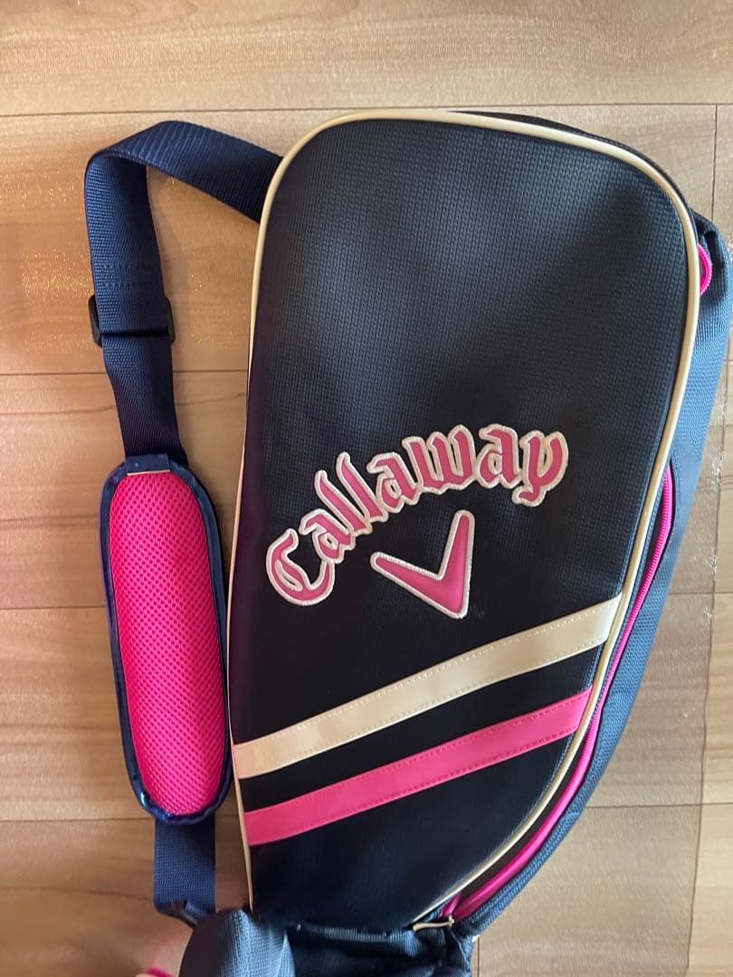 【今だけ価格】Callaway ゴルフバッグ ネイビー ピンク＆ゴルフシューズ