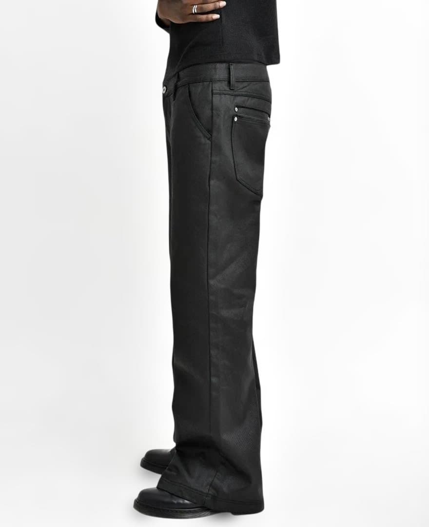 パンツ Asapmode Stacked Oil Coating Pants S