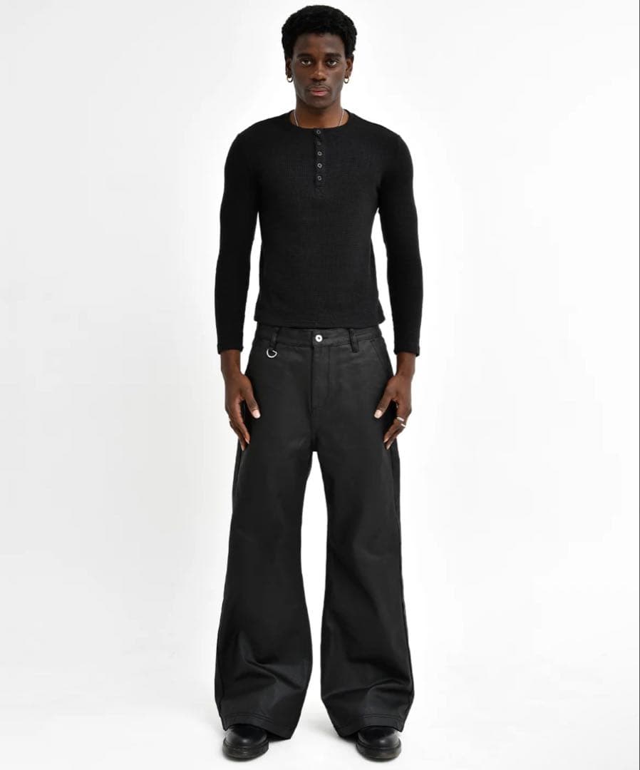 パンツ Asapmode Stacked Oil Coating Pants S