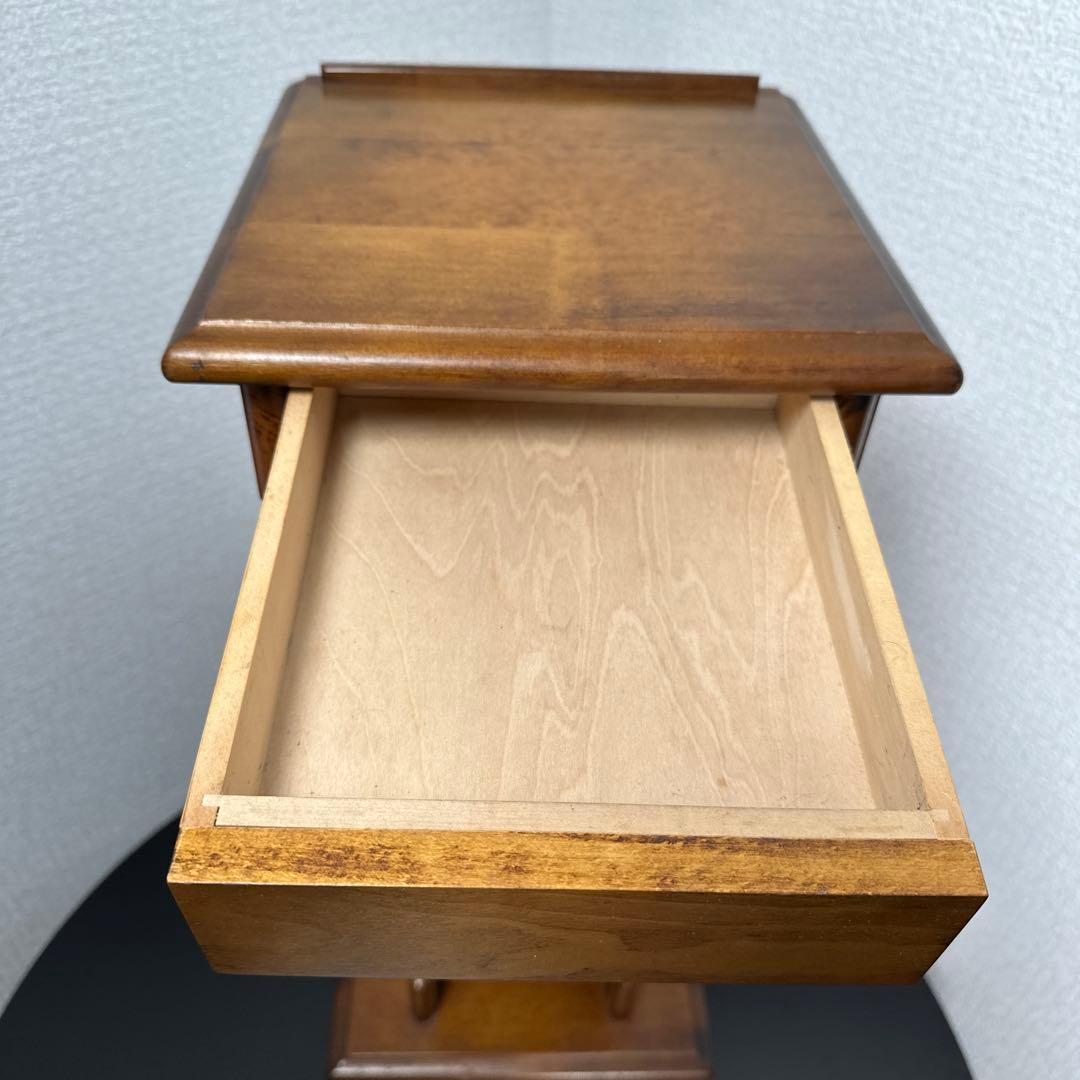 カリモク 家具 電話台 飾り棚 引き出し 玄関収納 花台 i4※