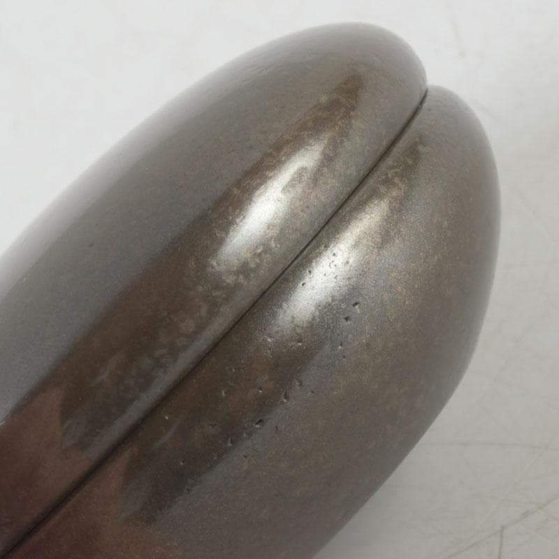 茶道具　真燁作　朧銀　かぶら香合　共箱　V　9262