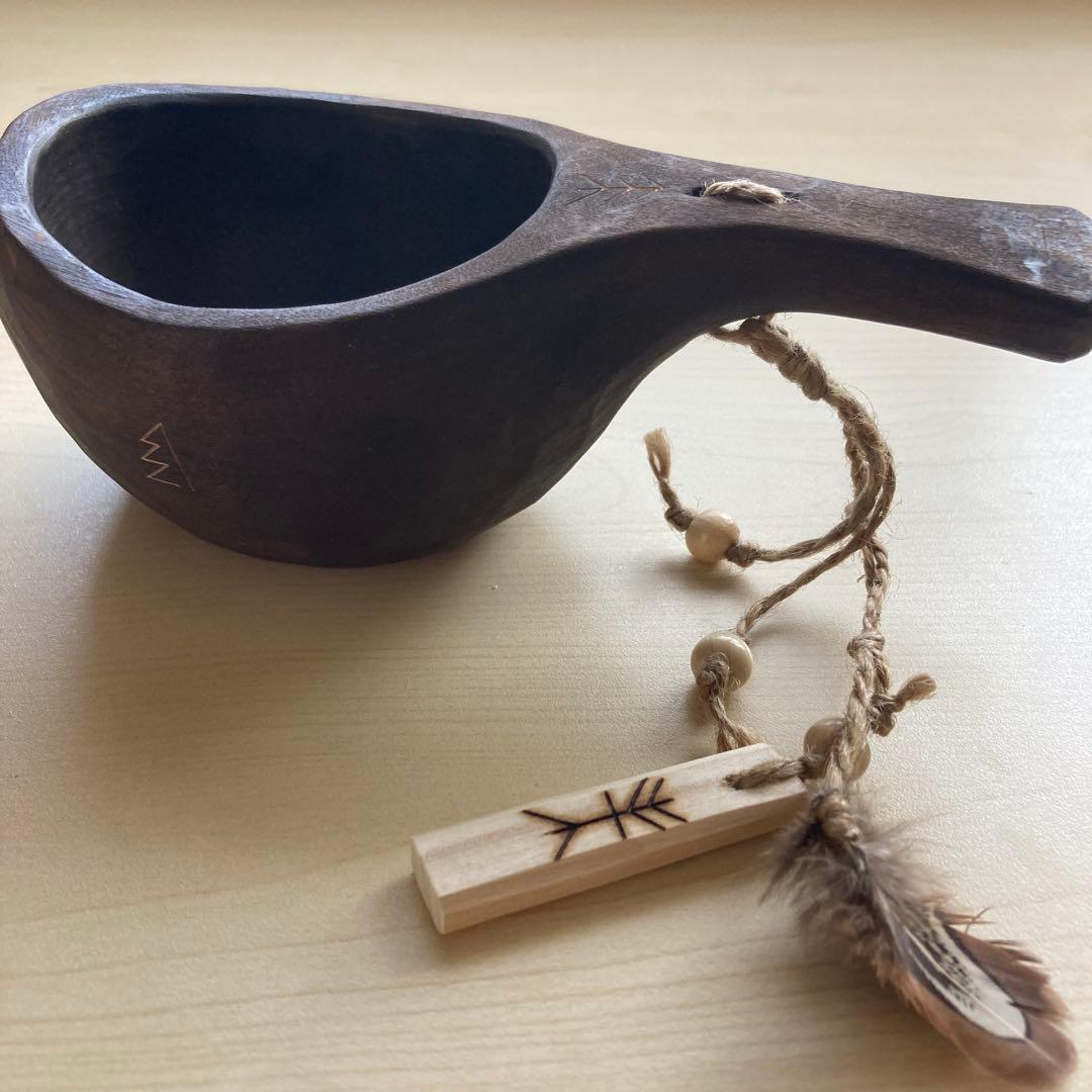 【新品】ソウルオブシベリア　#4 ホワイトペンダント　No.1007 ククサ