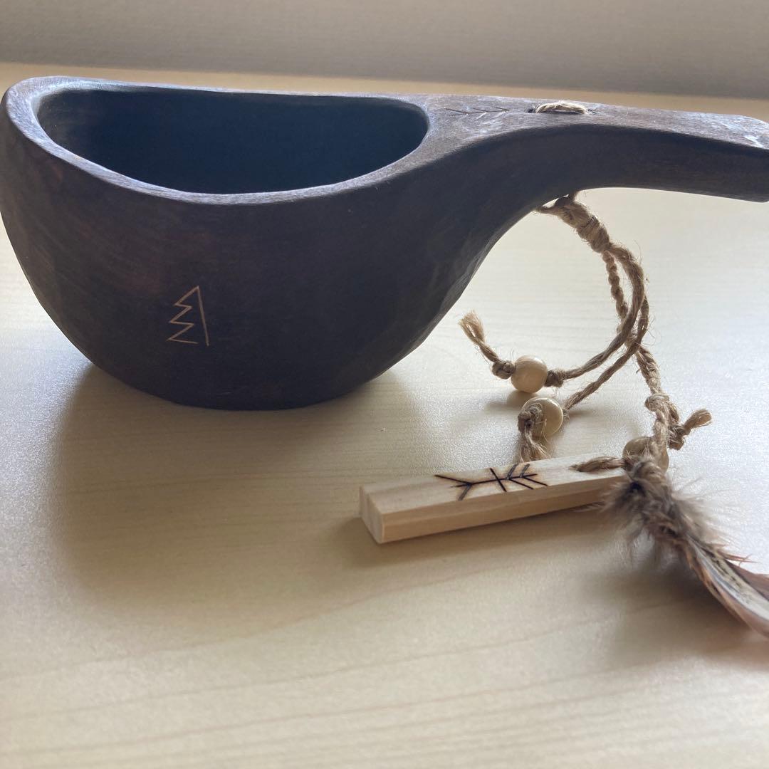 【新品】ソウルオブシベリア　#4 ホワイトペンダント　No.1007 ククサ