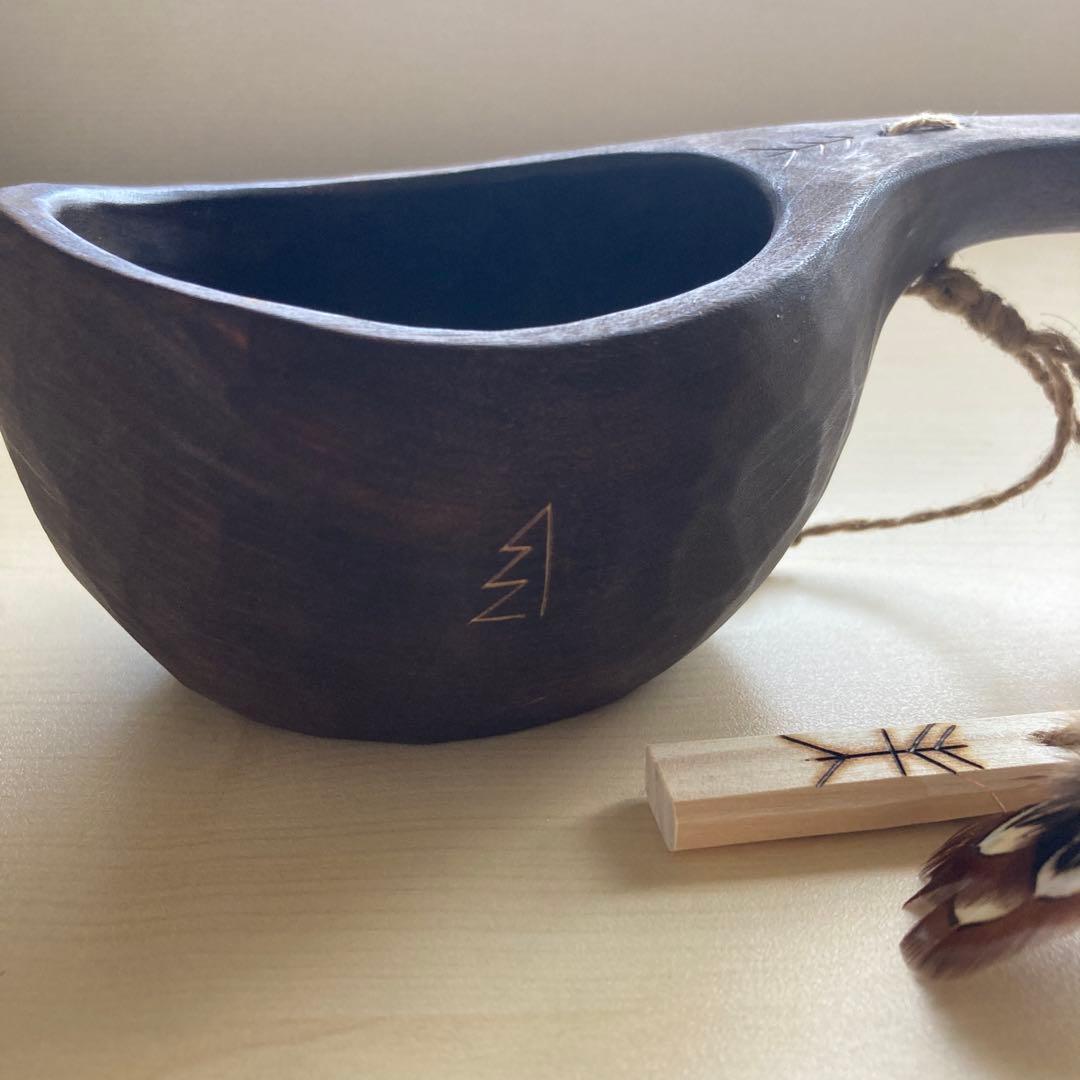 【新品】ソウルオブシベリア　#4 ホワイトペンダント　No.1007 ククサ