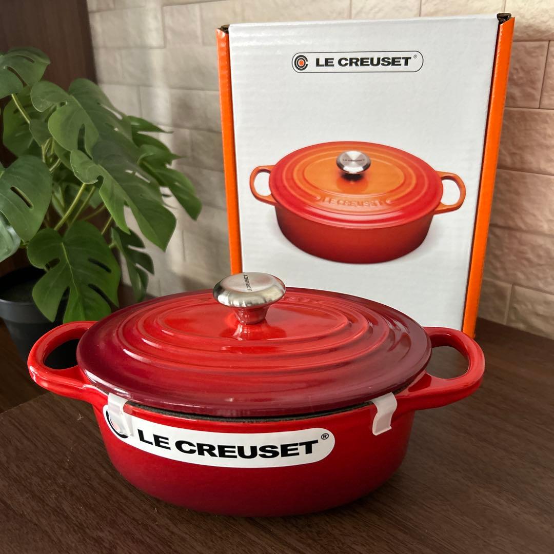 [新品未使用] ル クルーゼ シグニチャー ココット オーバル 17cm